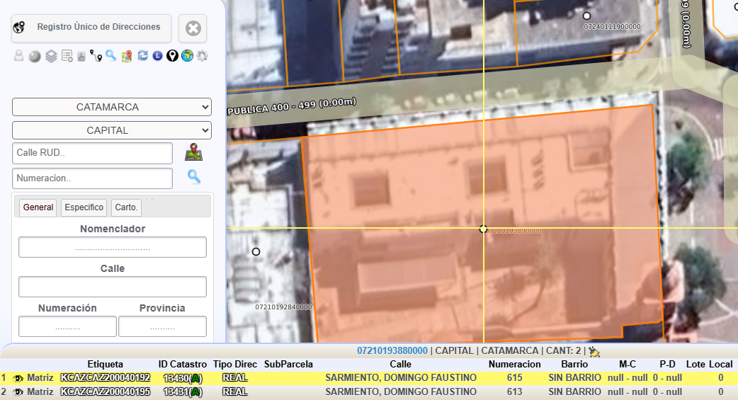 Registro Unico de Direcciones - San Fernando Del Valle de Catamarca