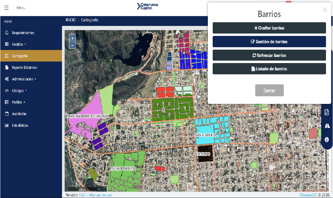 Sistema de Gestion Catastral - San Fernando Del Valle de Catamarca